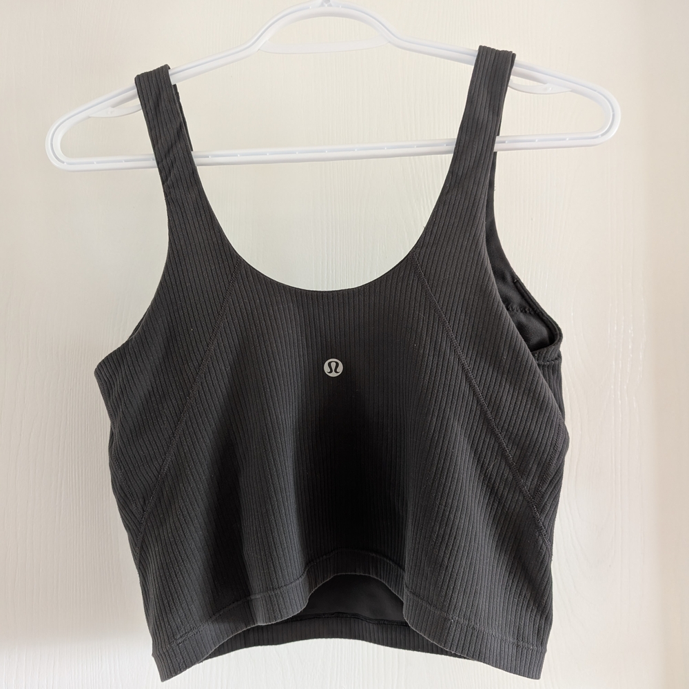 Charcoal Grey Ribbed Lululemon Align Tank